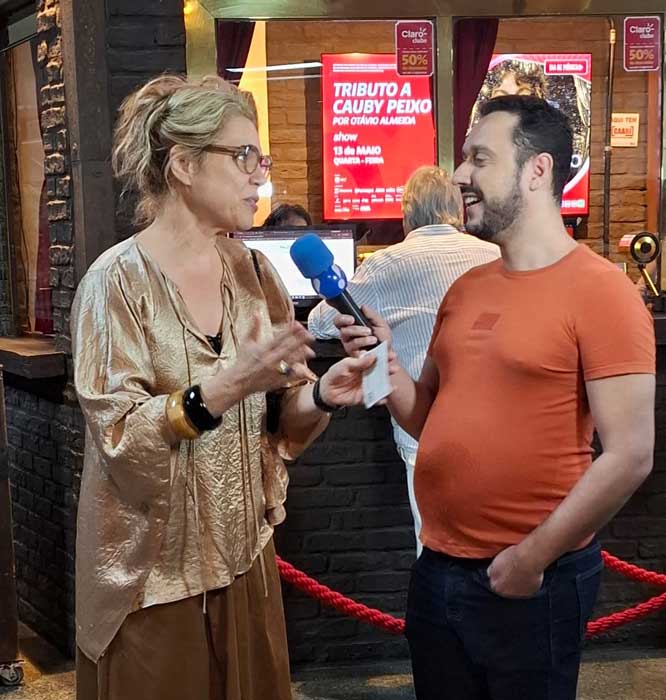 Isabel Teixeira entrevistada por Fábio Amaral na Estreia VIP de 