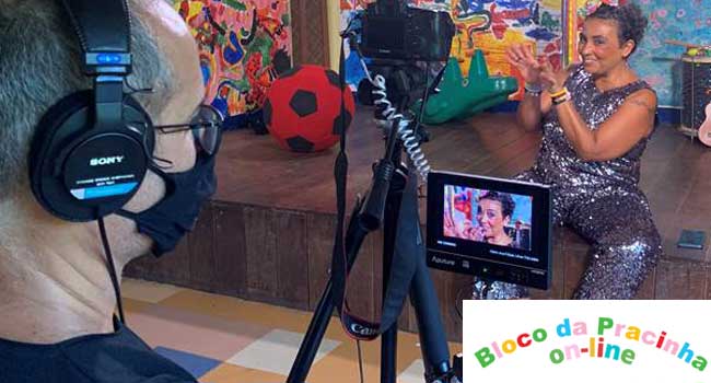 Barbara Lau gravando (Divulgação)