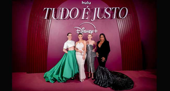 Sarah Paulson, Kim Kardashian, Naomi Watts e Niecy Nash-Betts - Tudo É Justo, no Copacabana Palace, RJ All's Fair (Divulgação) 
