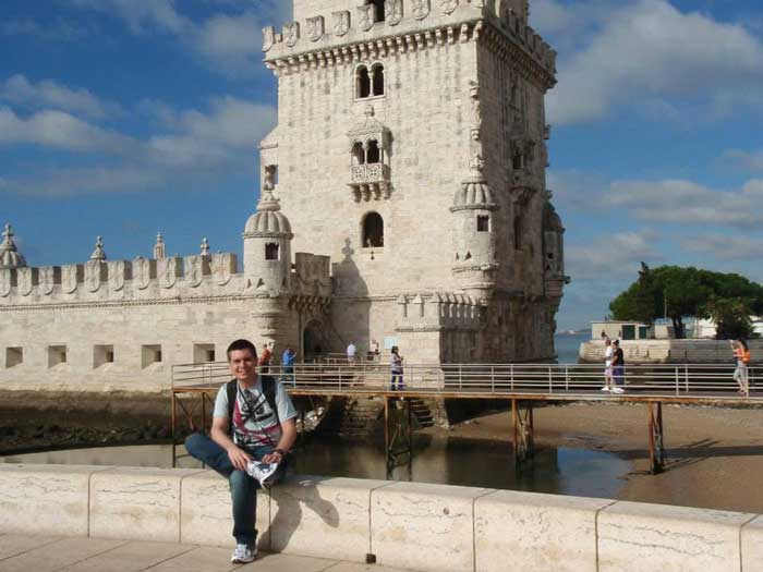 Torre de Belém -  Diogo Zimmermann em Portugal (Foto: Acervo Pessoal)