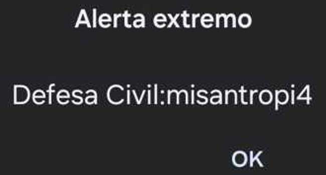 Mensagem foi recebida por volta de 1h30 (Reprodução)