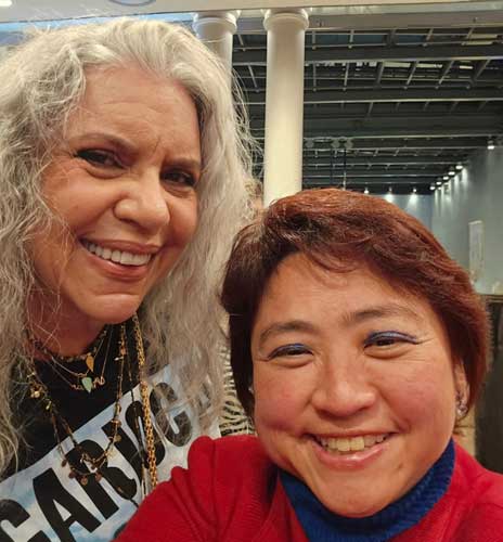 Susan Sasaki e Astrid Fontenelle - Djavan - O Musical: Vidas Pra Contar (Arquivo Pessoal/Susan Sasaki)