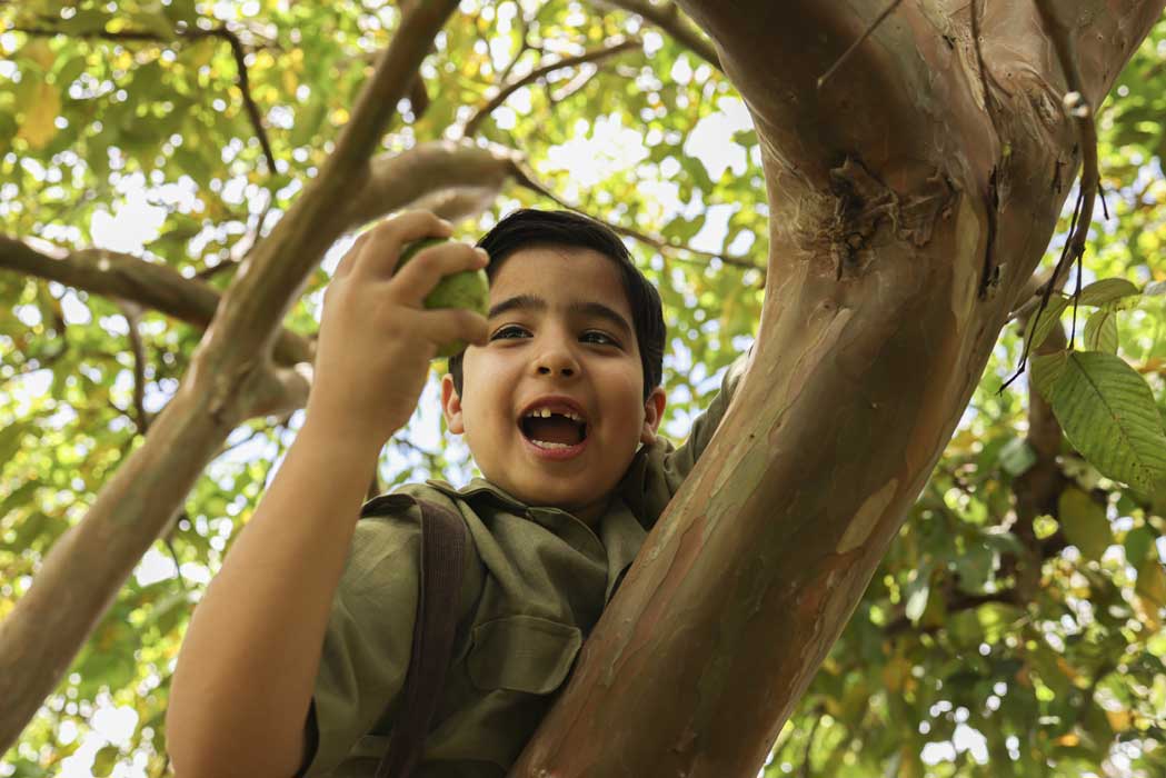O ator mirim Diego Laumar interpreta Mauricio na infância. (Foto: Vantoen Pereira Jr.)