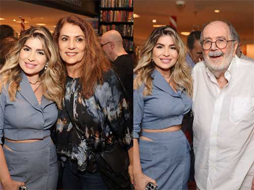 Claudia Melo com Patricya Travassos e Cacá Diegues (Foto: Rogério Fidalgo)