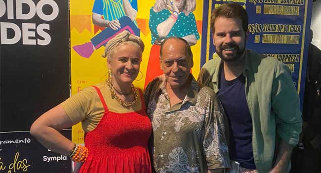 Luzimar Trottmann, Jorge Iglesias (Isabelita dos Patins) e Gabriel Sardinha (Divulgação)