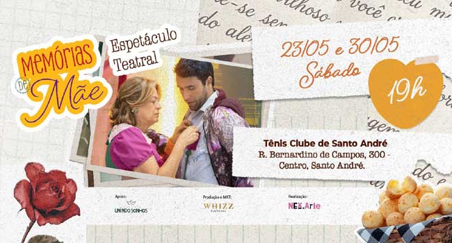 "Memórias de Mãe" - No mês das mães, Tênis Clube de Santo André tem temporada de teatro com encontro emocionante (Divulgação)