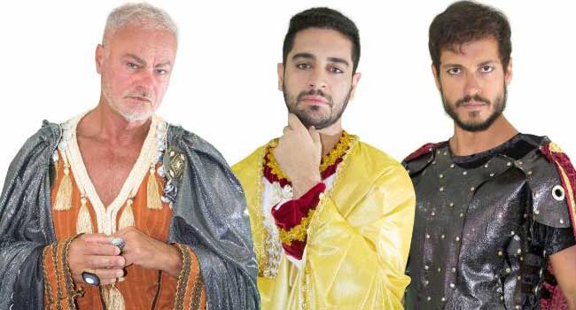 Paixão de Cristo com Kadu Moliterno, Miguel Rômulo e Raphael Viana (Foto: Cris Santos)