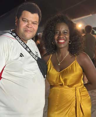 Babu Santana com Maria Gal (Foto: Fabrine)