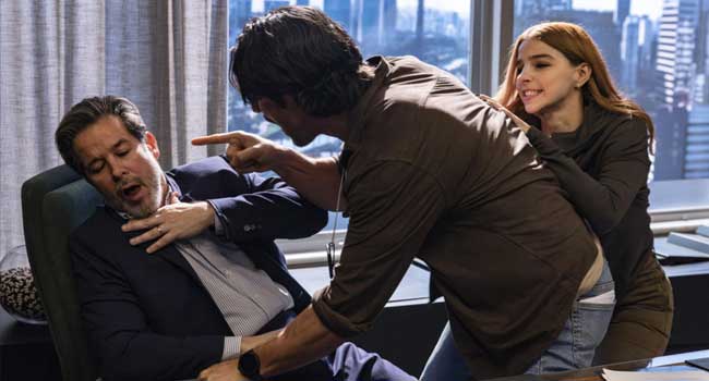 Três Graças - Murilo Benício, Romulo Estrelal e Grazi Massafera (Foto: Fabio Rocha/TV Globo)