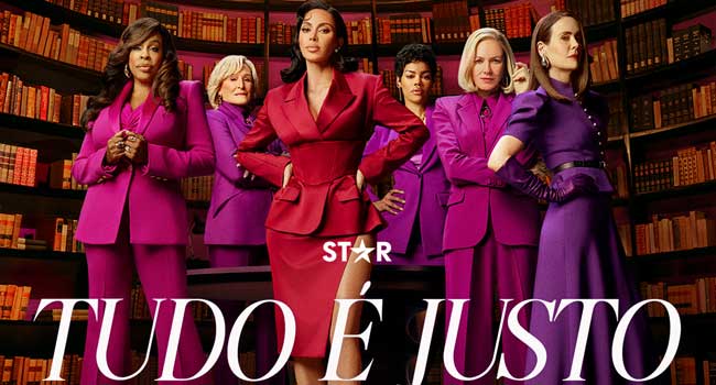 Tudo é Justo - Kim Kardashian, Naomi Watts, Niecy Nash-Betts, Teyana Taylor e Matthew Noszka, com Sarah Paulson e Glenn Close, Disney+ (Divulgação) 