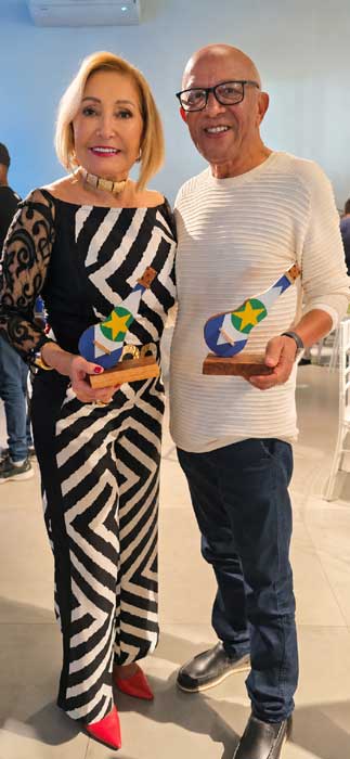 Lucy Regenold Fernandes e Mário Correa no Feijão VIP Cuiabano (Divulgação)