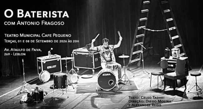 Antônio Fragoso é O Baterista (Foto: Caique Cunha)